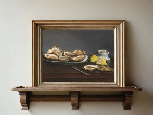 Still Life Of Oysters, Vintage Manet Art Print