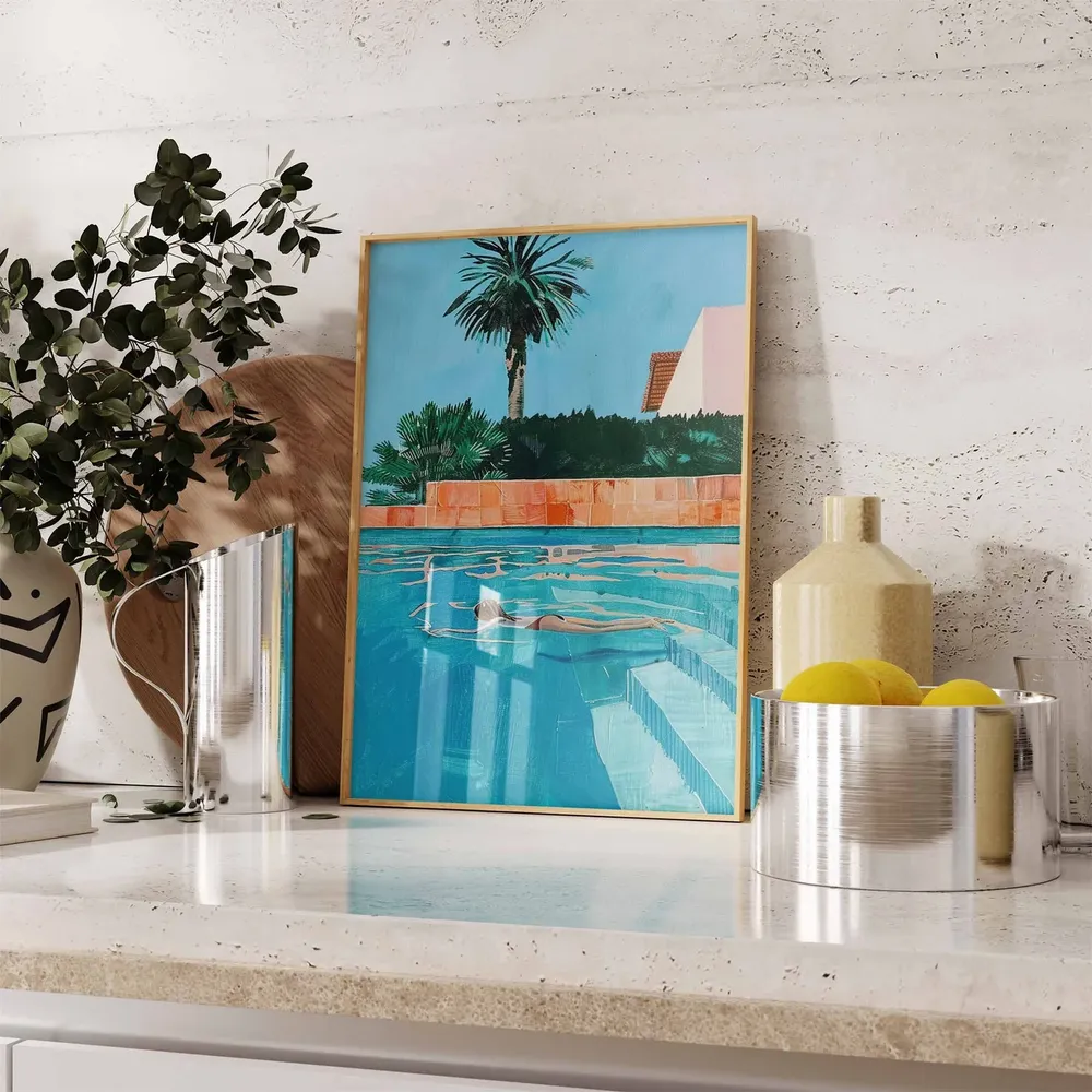 Swimming Pool Summer Wall Art Print - Image 3
