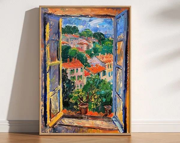 Open Window, Matisse-Inspired Vintage Poster
