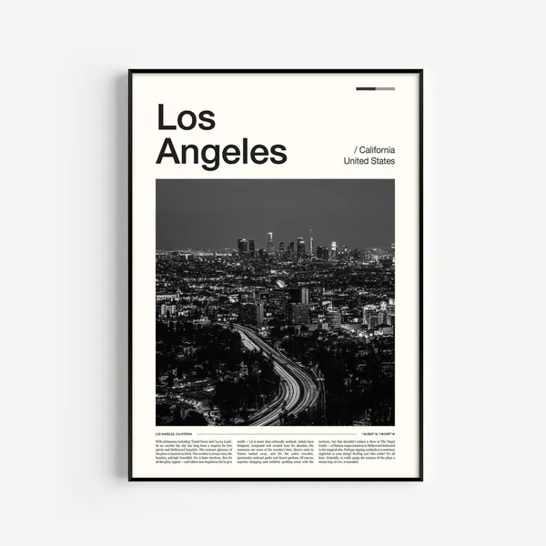 Los Angeles Art Print Wall Art Print