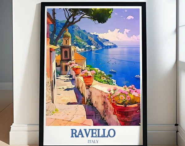 Ravello Villa Rufolo Amalfi Coast Travel Poster