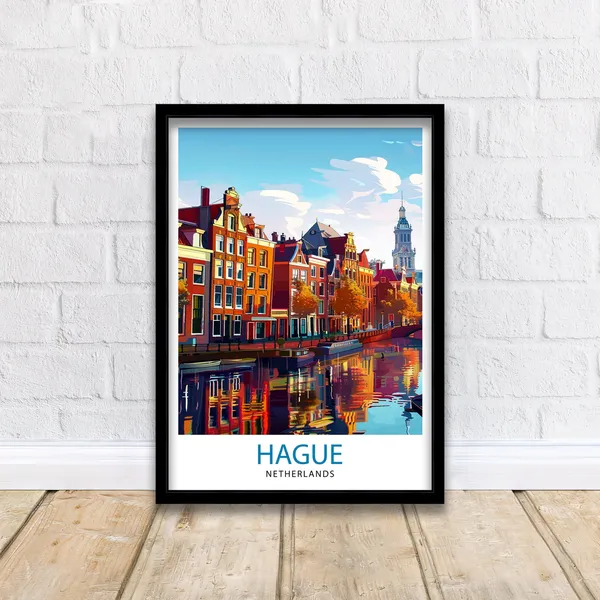 The Hague Netherlands Travel Poster, Place Print