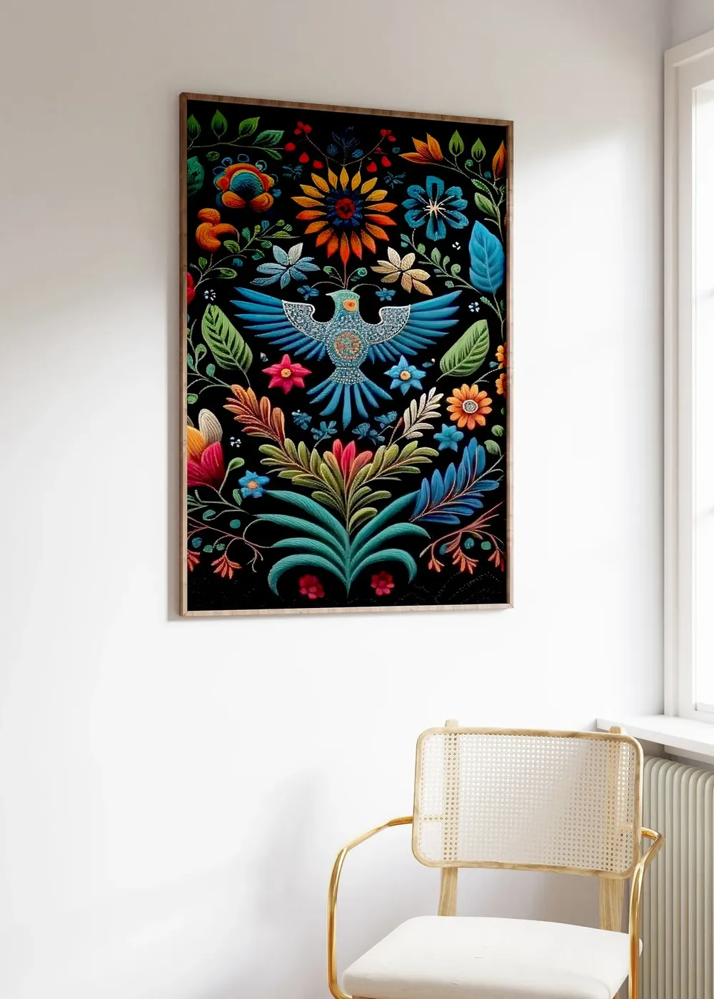Vintage Mexican Floral Motifs, Mexican Art Print - Image 2