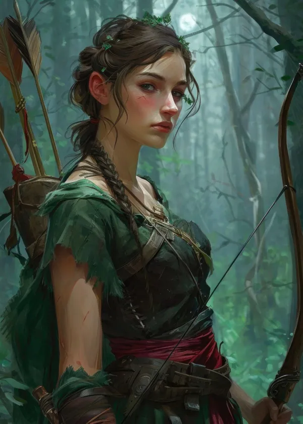Artemis Greek Mythology Fantasy Art Print