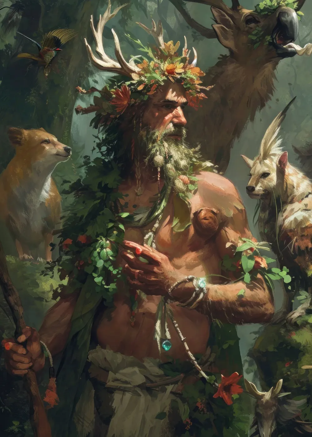 Pan Greek Mythology Fantasy Art Print