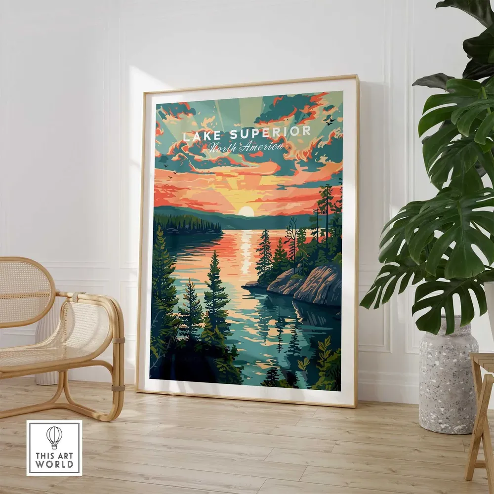 Lake Superior Gift Wall Art Print - Image 2