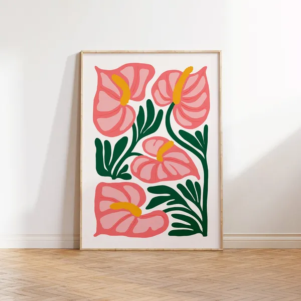 Jungle Flora Tropical Botanical Flower Art Print