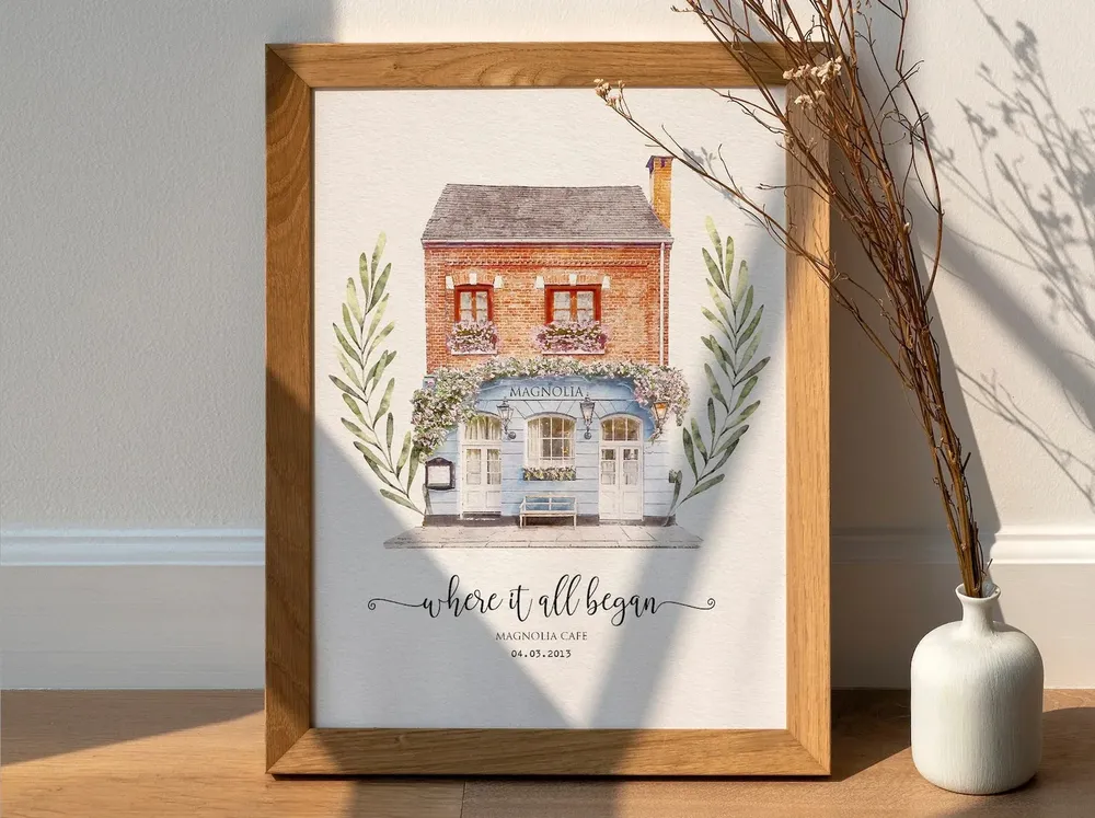 Where It All Began - Engagement Gift, Art Print
