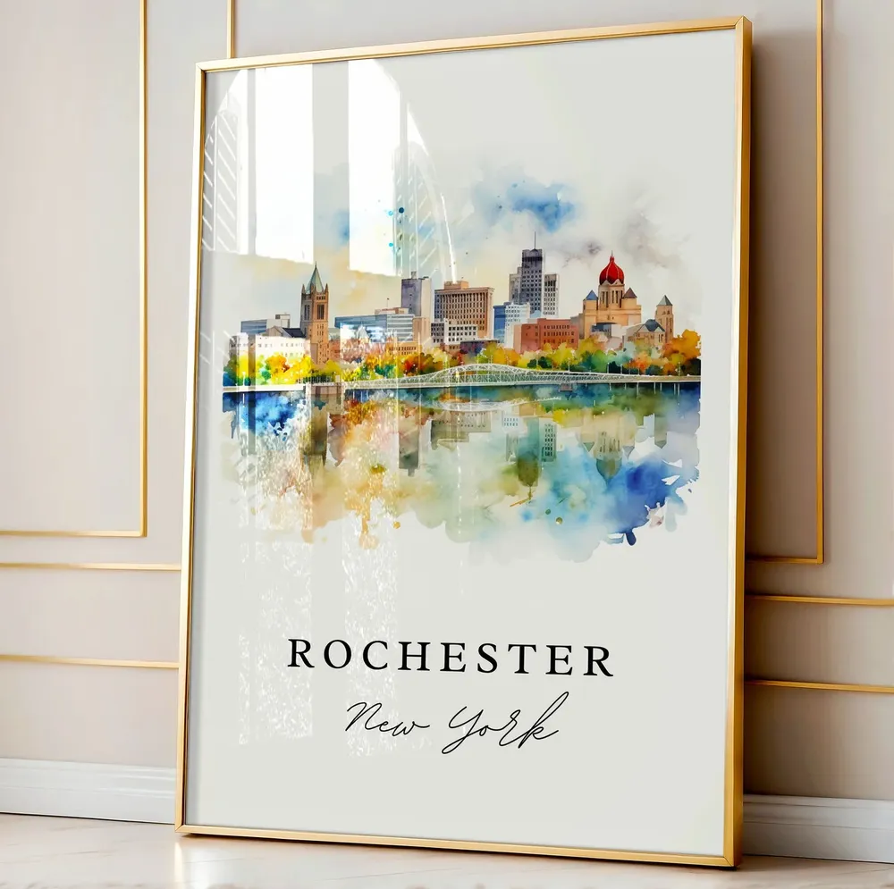 Rochester NY Upstate New York Travel Poster Print - Image 4