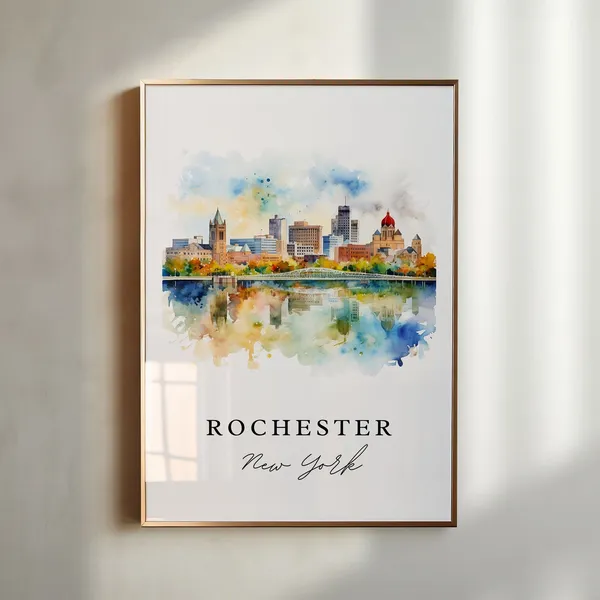Rochester NY Upstate New York Travel Poster Print