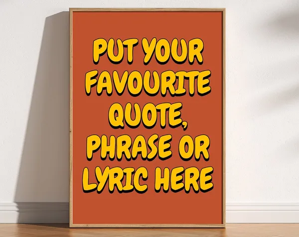 Custom Quote Print, Retro Style Typography Art
