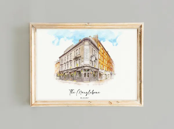 Custom Watercolor House Portrait, Closing Gift Art Print