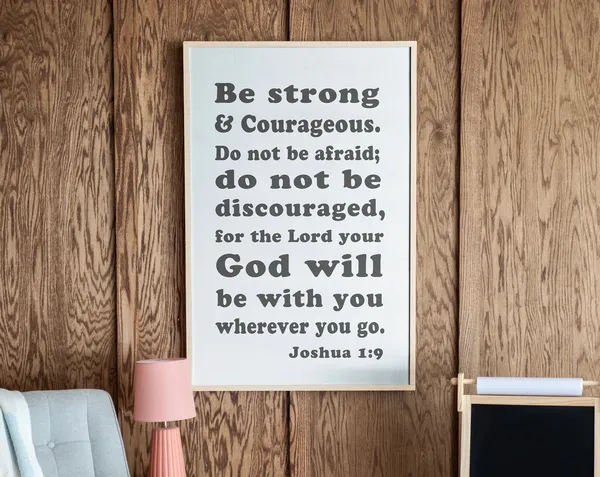 Be Strong and Courageous, Christian Kids Room Art Print