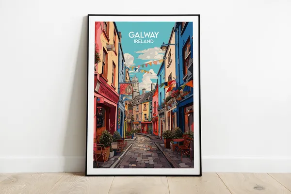 Galway Travel Poster, Ireland Custom Personalised