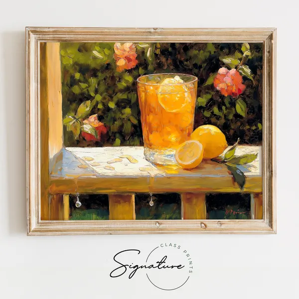 Iced Tea Porch Scene Vintage Afternoon Art Print