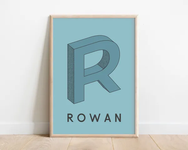 Custom Kids Personalized Name Poster, Nursery Decor
