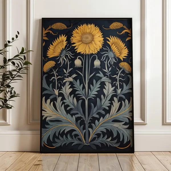Sunflower Vintage Farmhouse Art Print