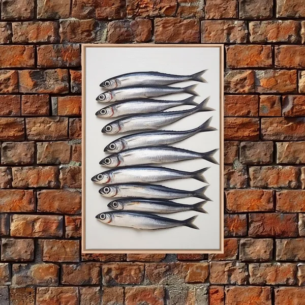 Sardines Still Life Art Print, French Kitchen Decor