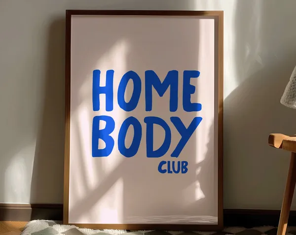 Home Body Club Funky Pink And Blue Poster