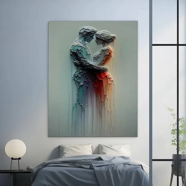 Love, Dance, Floral Design, Women Wall Art Print