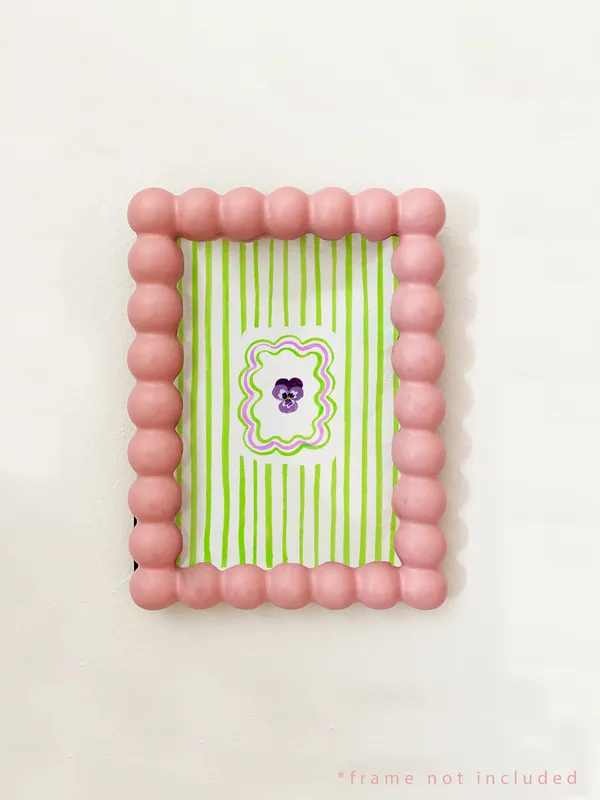 Pansy Print, Modern Retro Floral Wall Art