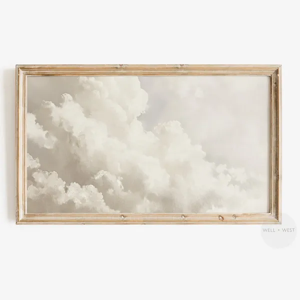 Cloud Painting Vintage Style Sky Art Print