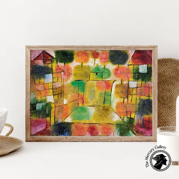 Paul Klee Tree And Architecture Rhythms Art Print