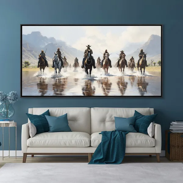 Western Cowboy Horse Art Print, Ranch Wall Decor