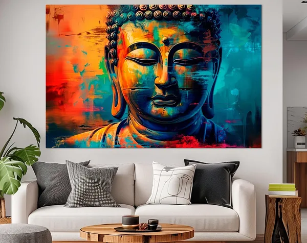 Buddha Buddhism Yoga Studio Meditation Art Print