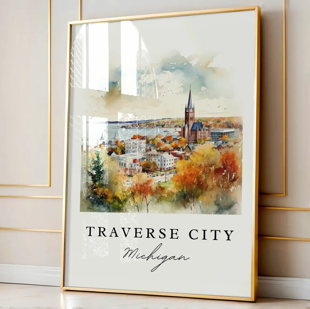 Traverse City, MI Travel Poster Print - Image 4