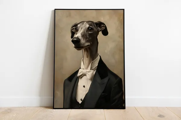 Renaissance Greyhound Portrait Art Print
