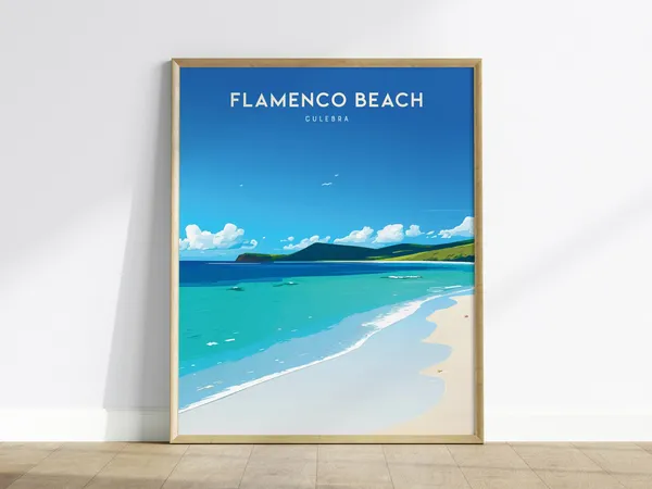 Flamenco Beach Puerto Rico Caribbean Art Print