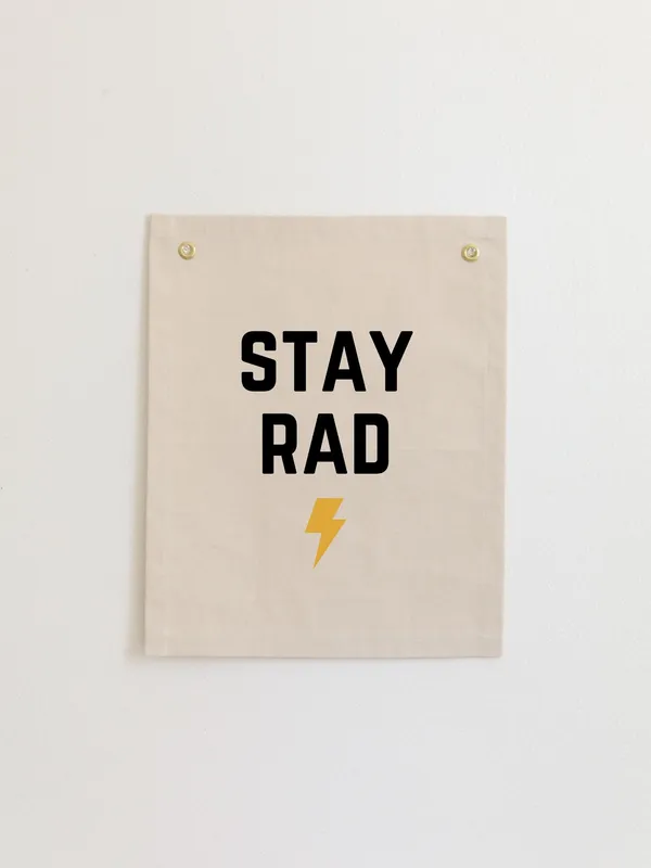 Stay Rad Little Rad Dude Nursery Wall Banner