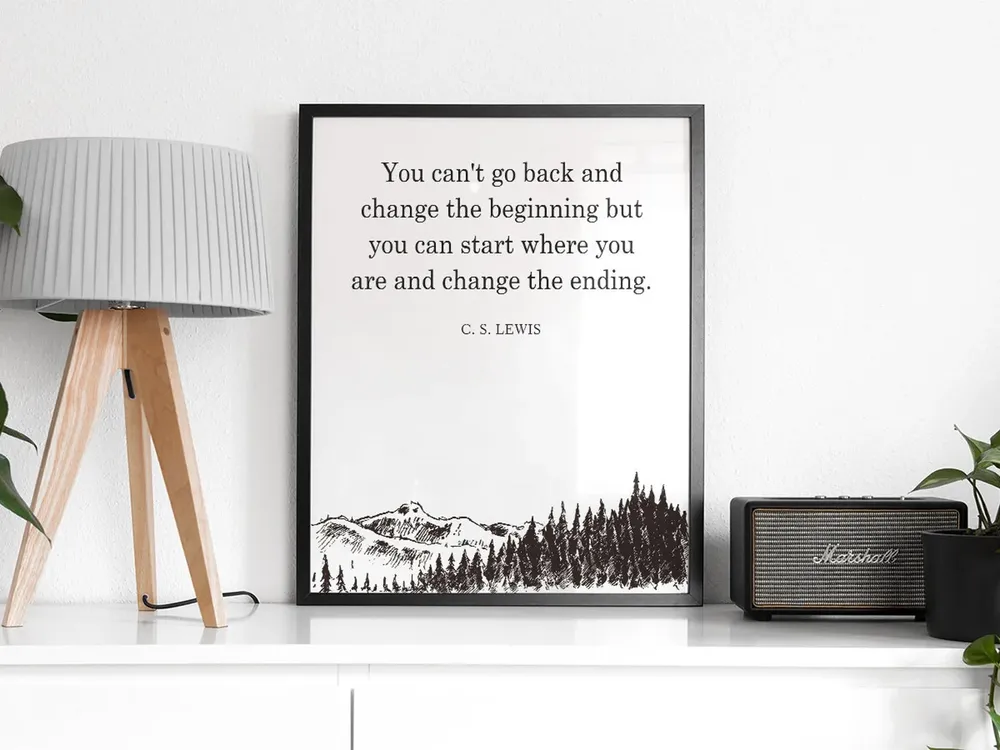 C.S. Lewis Quote Art Print, Literary Typography - Image 2
