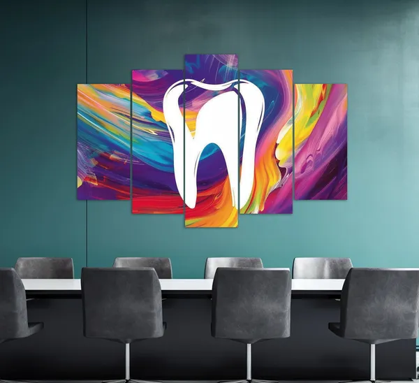 Dentistry Abstract Tooth Art Print, Dental Office Decor