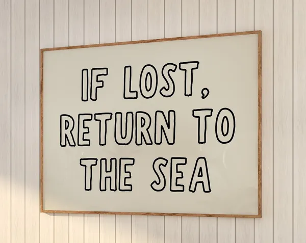 Cute Beach Quote Retro Typography Coastal Poster