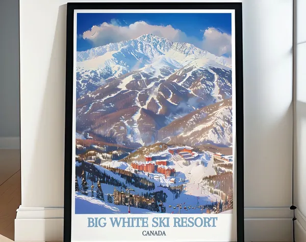 Big White Ski Resort Travel Poster, British Columbia