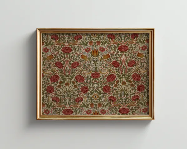 Cottagecore Botanical Pattern Art Print, Vintage