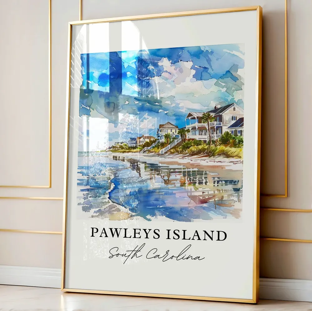 Pawleys Island, SC Watercolor Travel Poster - Image 4