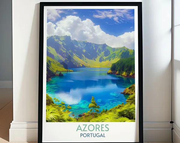 Azores Travel Poster Series, Portugal Art Print