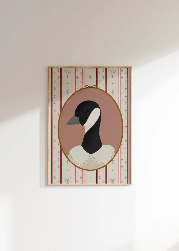 Canada Goose Abstract Vintage Goose Art Print