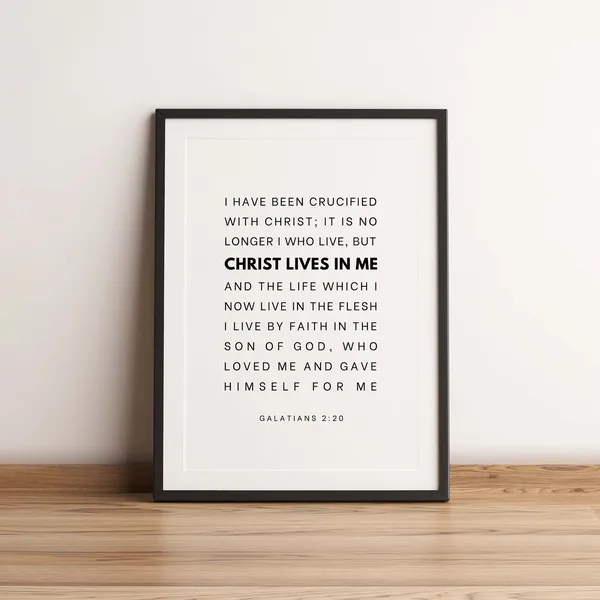 Galatians 2:20 NKJV Scripture Art Print