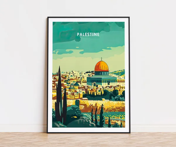 Palestine Travel Poster, Place Wall Art Print
