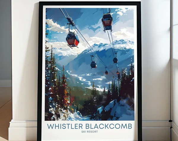 Whistler Blackcomb Ski Resort Travel Poster