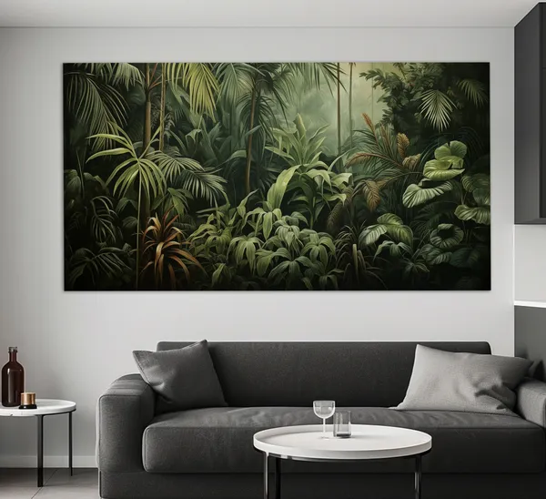 Tropical Forest Art Print, Deep Green Nature Decor