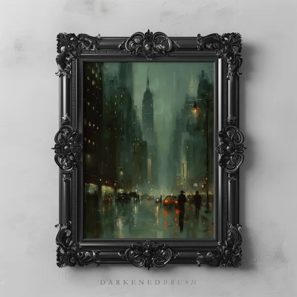 New York City Street Art Abstract Night Art Print