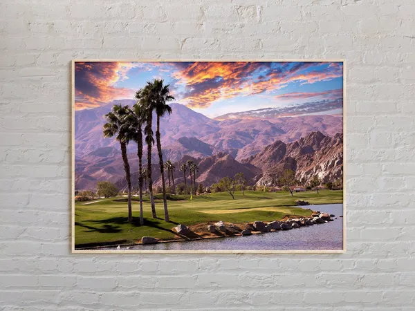 Palm Springs Travel Poster, Real Photo Decor