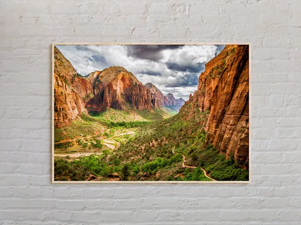 Zion National Park Real Photo Wall Art Print