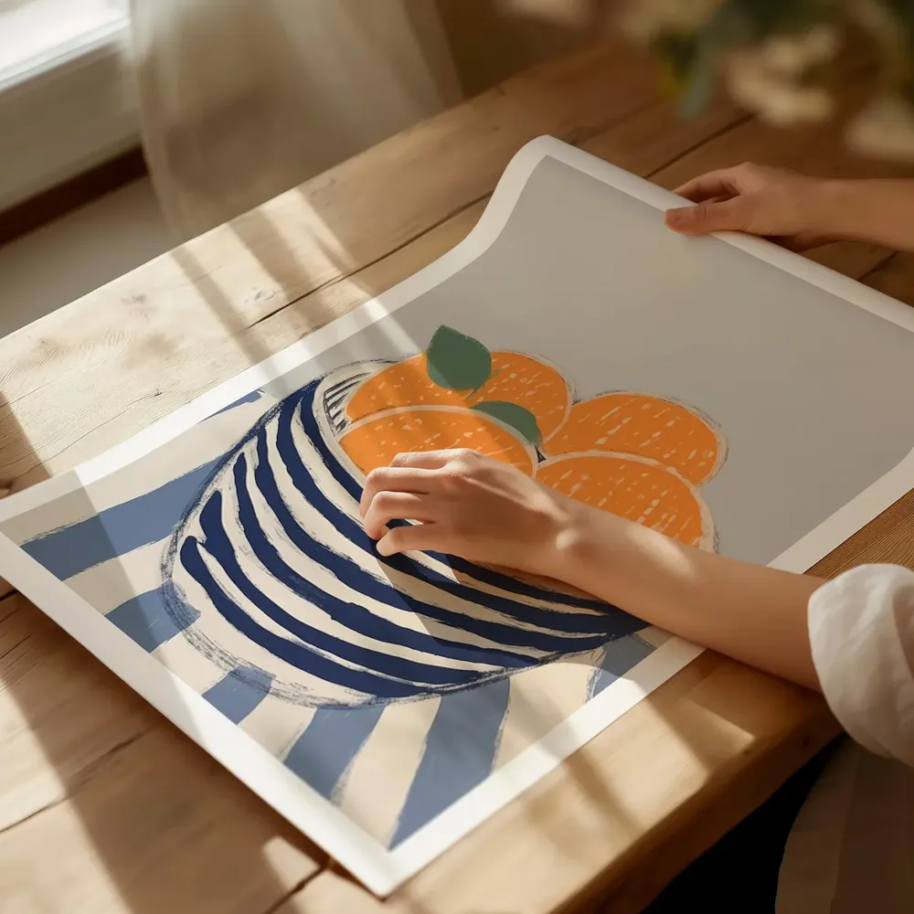 Oranges Modern Kitchen Wall Art Print - Image 2