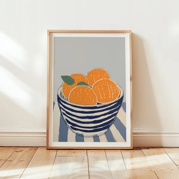 Oranges Modern Kitchen Wall Art Print